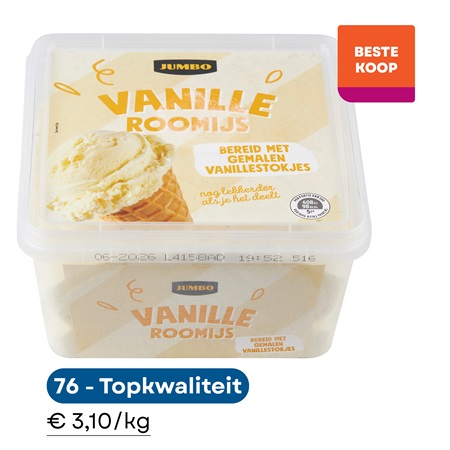 beste vanille ijs Jumbo